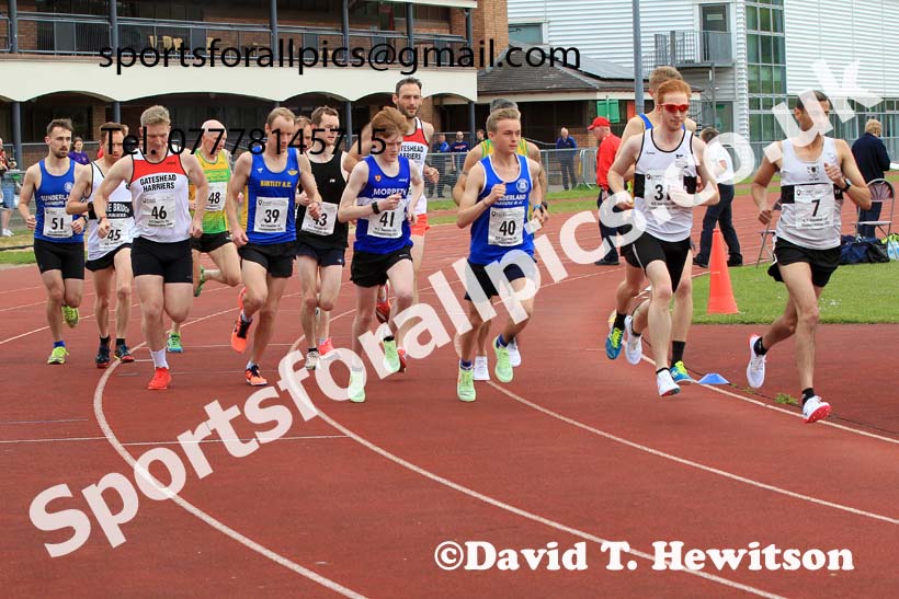 2022 North Eastern Counties AA 10000 metres Champs., Chester le Street, Sat,. May 21st. Photo: David T. Hewitson/Sports for All Pics